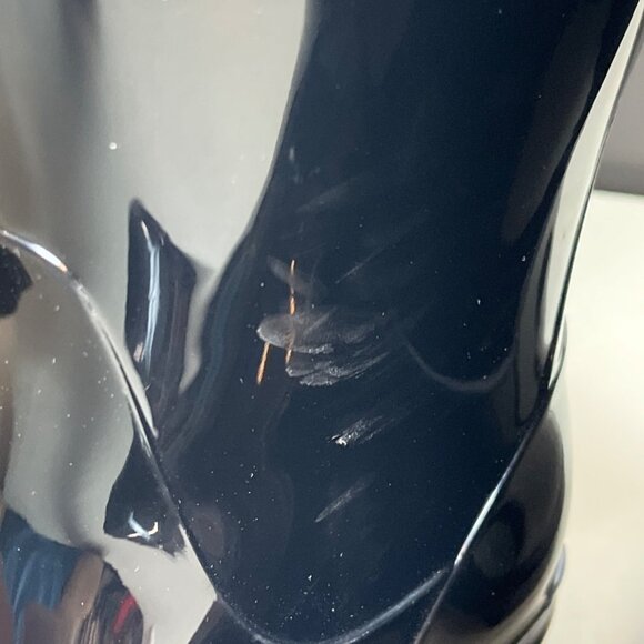 UGG Women's Shiny Black Rubber Signature Logo Sienna Rain Boots Sz 7 - Picture 13 of 14